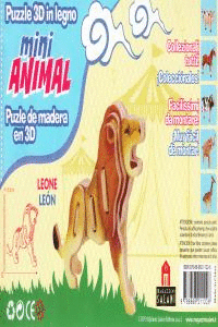 LEON MINI ANIMAL PUZZLE DE MADERA EN 3D