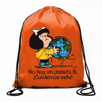 BOLSA DE CUERDAS MAFALDA NO HAY UN PLANETA B