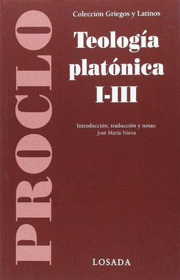 TEOLOGIA PLATONICA I III