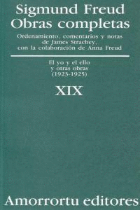 OBRAS COMPLETAS TOMO XIX YO Y EL ELLO Y OTRAS OBRAS 1923 - 1925 EL
