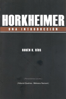 HORKHEIMER UNA INTRODUCCIÓN
