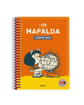 AGENDA 2024 MAFALDA ANILLADA MODULOS ANARANJADO