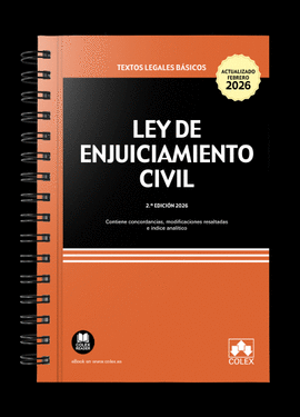 LEY DE ENJUICIAMIENTO CIVIL 2026 ENCUADERNACION CON ESPIRAL