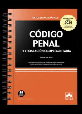 CODIGO PENAL 2026 ENCUADERNACION CON ESPIRAL