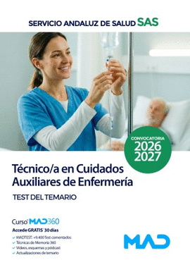 TECNICO /A EN CUIDADOS AUXILIARES DE ENFERMERIA SAS TEST DEL TEMARIO 2026 2027