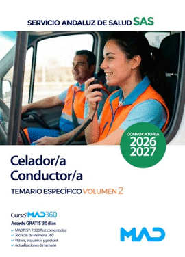CELADOR /A CONDUCTOR /A SAS TEMARIO ESPECIFICO VOL 02 2026 2027