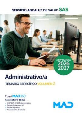 ADMINISTRATIVO /A SAS TEMARIO ESPECIFICO VOL 02 2026 2027