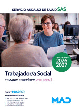 TRABAJADOR /A SOCIAL SAS TEMARIO ESPECIFICO VOL 1 2026 2027