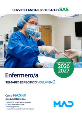 ENFERMERO /A SAS TEMARIO ESPECIFICO VOL 2 2026 2027