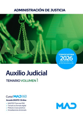AUXILIO JUDICIAL TEMARIO VOL 01 2026