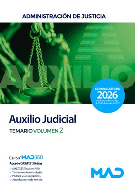 AUXILIO JUDICIAL TEMARIO VOL 02 2026