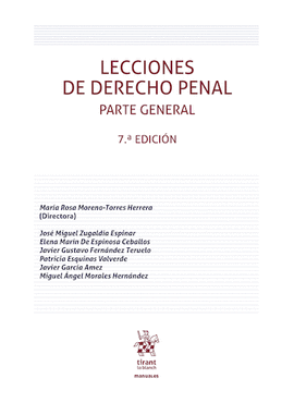 LECCIONES DE DERECHO PENAL PARTE GENERAL