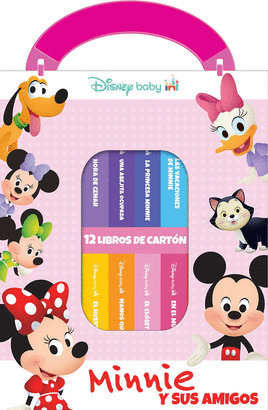 DISNEY BABY MINNIE Y SUS AMIGOS MI PRIMERA BIBLIOTECA 12 LIBROS DE CARTON