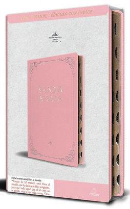 BIBLIA REINA VALERA 1960 SIMIL PIEL ROSADA TAMAÑO MANUAL