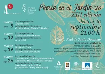 Edición XIII de Poesía en el Jardín, lecturas poéticas.