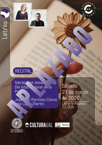 APLAZADO -Versos en movimientos. Recital poético con José Luis Martínez Clares y Lola López Martín