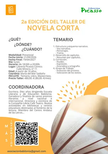 2ª Edición del Taller de Creación de Novela Corta